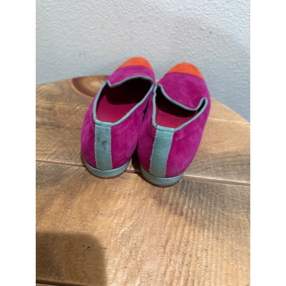 Alberto Gozzi Suede Ballet Flats pink orange size 38 (8) - Picture 4 of 7